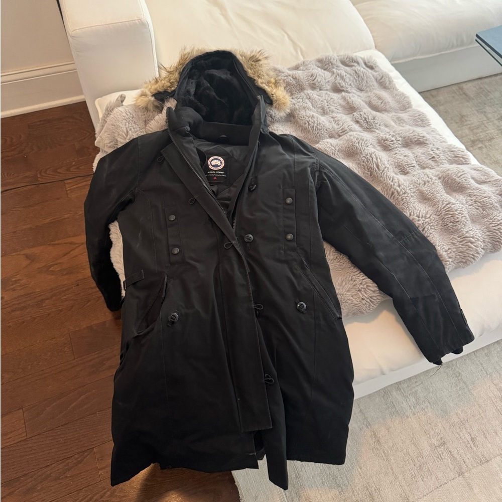 Canada Goose Kensington Black Parka with Fur Hood